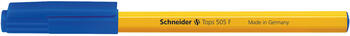 Lodīšu pildspalva SCHNEIDER 505 F 0.7mm, dzeltens korpuss, zila tinte (200-00480)