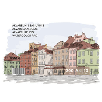 Akvareļa papīrs, A4, 200g 10lpp (100-10428)