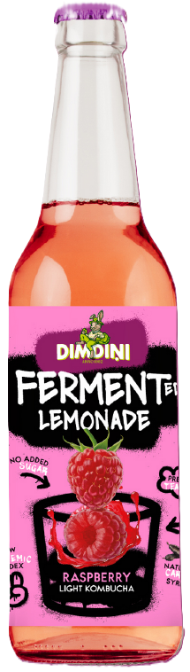 DIMDIŅI Fermentēta limonāde vieglā aveņu kombuča 330ml (DEP) (450-23282)