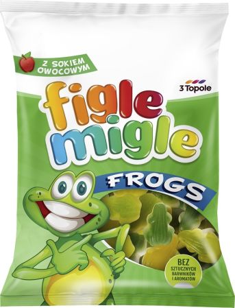 Želejkonfektes FIGLE MIGLE Frogs, 80g (450-08709)