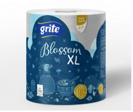 Virtuves dvieļi Grite Blossom XL, 1 rullis, 2 slāņu (400-08480)