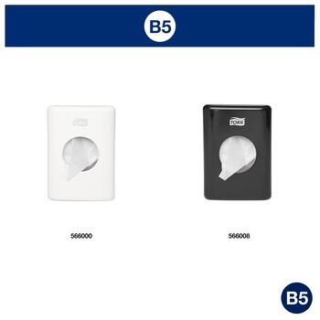 Sanitārie atkritumu maisi TORK B5, 25 gab./iepak., 7 x 26 cm, baltā krāsā, 204041 (400-01456)