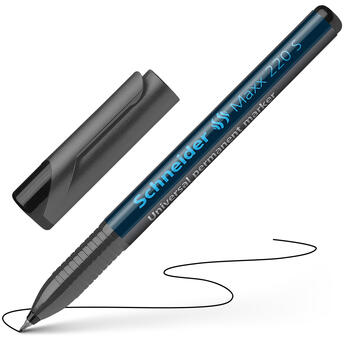 Noturīgais marķieris SCHNEIDER kodoskopa plēvēm OHP Maxx 220S, 0.4mm, melns (200-01502)