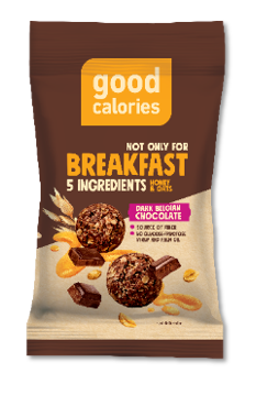 Grauzdēta auzu uzkoda ar Beļģu šokolādi GOOD CALORIES, 40g (450-14915)