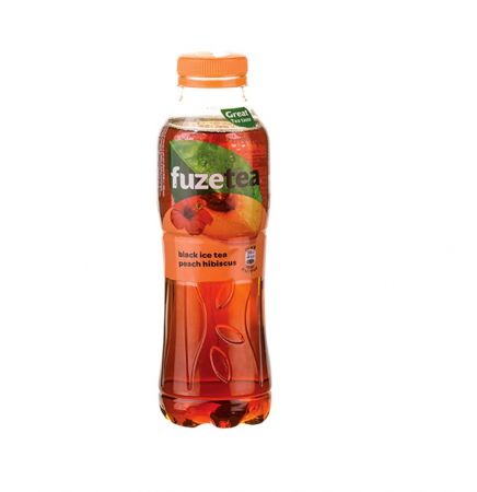 Tējas dzēriens FUZE TEA ar Persiku un Hibiska garšu, negāzēts, PET, 0.5l (450-06415)