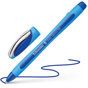 Lodīšu pildspalva SCHNEIDER SLIDER MEMO XB 1.4mm zils korpuss zila tinte (200-03720)