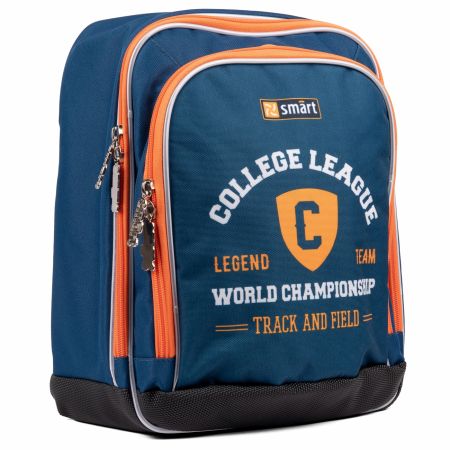 Skolas mugursoma SMART H-55 "College League", zila (550-05774)