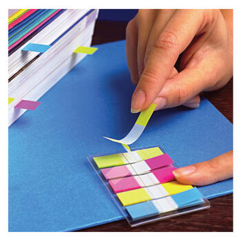 Pašlīpošie indeksi Post-it  12x43 mm 5 krāsas (100-00989)