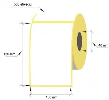 Termo uzlīmes, izmērs 100x150mm, 500uzl./ruļļī LEX (100-05153)