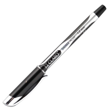 Lodīšu pildspalva CLARO SIGMA PLUS 1.0mm, melna, 1gab/blisterī (200-08120)