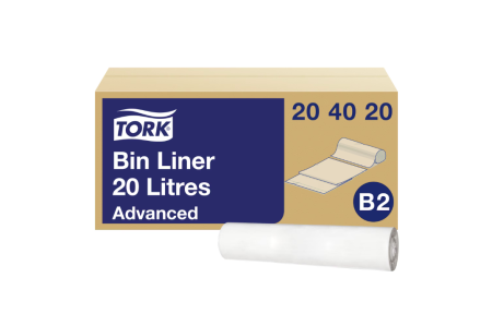 Atkritumu maisiņi TORK B2 tvertnei, 20L, 100 gab., baltā krāsā (400-01918)