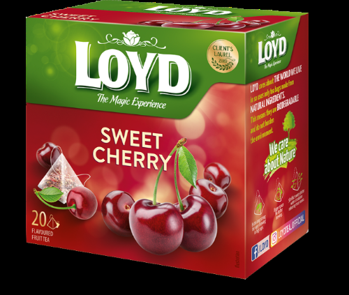 Augļu tēja LOYD Pyramids Sweet Cherry, 20x2g (450-11643)
