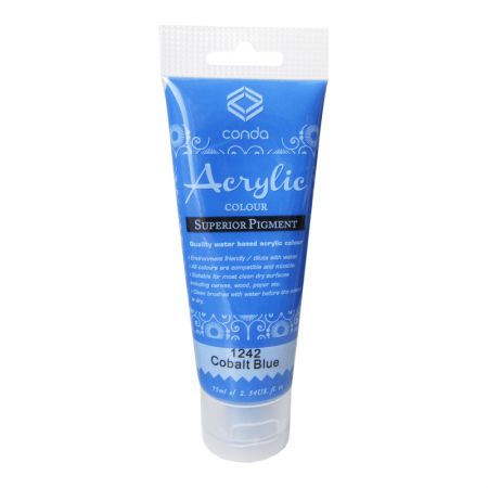 Akrila krāsa, 75ml, 1242 zila (Cobalt Blue) (550-03426)