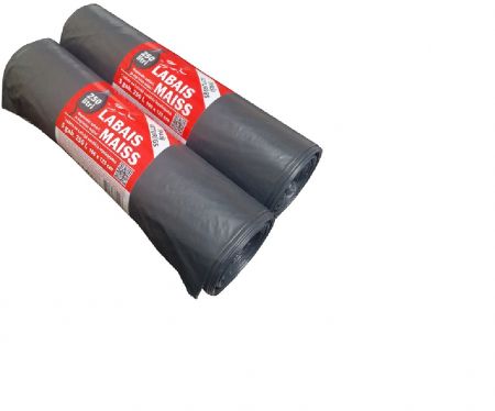 Atkritumu maisi LABAIS MAISS LDPE, 250l, melni, 100x125cm, īpaši izturīgs, 60mk, 5gab (400-11438)