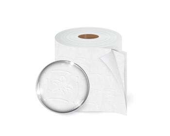 Tualetes papīrs AMOOS ruļļos ar perforāciju, 12 gab./iepak., 2 slāņi,24 m,108 mm (400-08343)