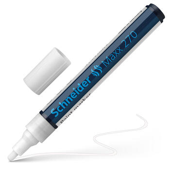 Noturīgais marķieris SCHNEIDER PAINT MARKER Maxx 270, 1-3mm, konisks, balts (200-04982)