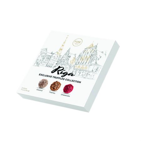 Šokolādes trifeļu kolekcija PURE,  Rīga 9,  74 g (450-04800)