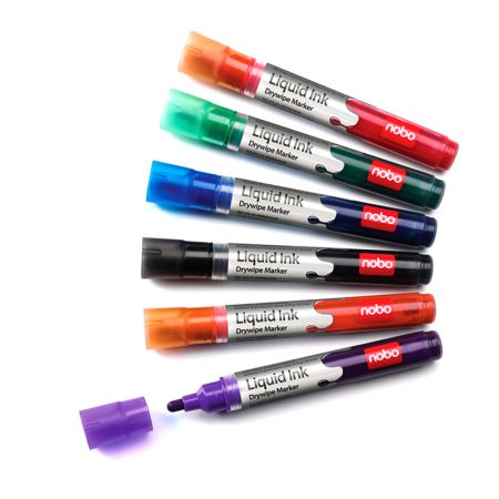 Marķieri tāfelei NOBO Liquid Ink, 6 gab., asorti krāsas (250-06518)