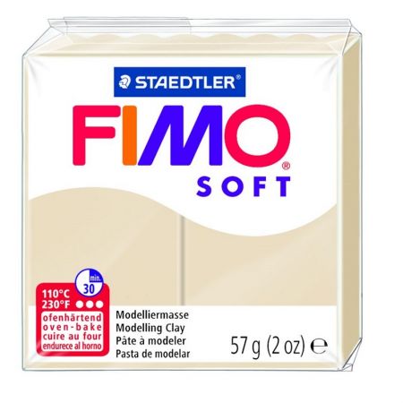 Cietējoša modelēšanas masa FIMO SOFT, 57 g, bēšā krāsa (Sahara sand) (550-00651)