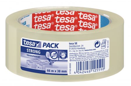 Iepakošanas līmlente tesapack® strong, caurspīdīga, 66mx38mm (200-13400)