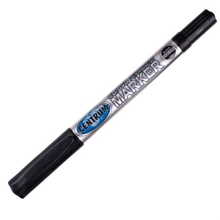 Noturīgais marķieris CENTRUM divpusīgs CD/DVD, melns (0.5mm/2.0mm) (200-06447)