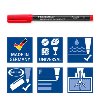 Noturīgais marķieris STAEDTLER kodoskopa plēvēm OHP 318F, 0.6mm, 6 krāsu komplekts (200-11578)
