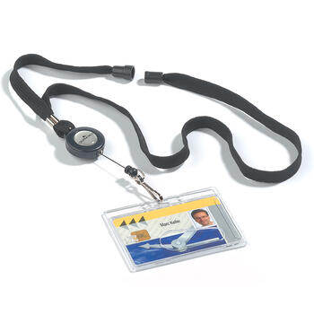 Tekstila aukla personas kartei DURABLE ar turētāju, melna (150-00745)