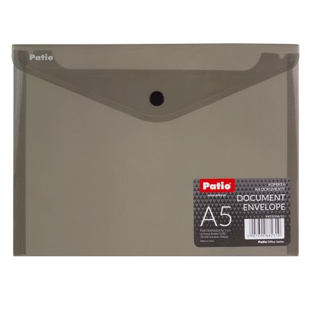 Mape-aploksne Patio, PP, A5 formāts ar pogu, pelēka (150-02872)