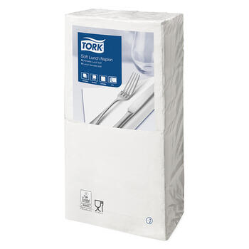 Salvetes TORK ADVANCED SOFT LUNCH, 3 sl.,150 salvetes, 33 x 32.6 cm, baltā krāsā (400-02872)