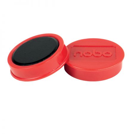 Magnētiskās tāfeles magnēti Nobo 10 paciņās 38mm sarkani 1.5kg (250-08566)