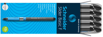 Lodīšu pildspalva SCHNEIDER SLIDER BASIC F, 0.3 mm, melna tinte (200-00622)