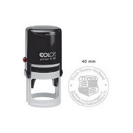 Zīmogs COLOP Printer R40, melns korpuss, bez krāsas spilventiņš (650-00941)
