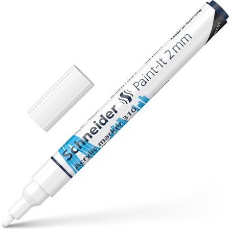 Akrila marķieris SCHNEIDER Paint-it 310, 2mm, balts (200-14298)