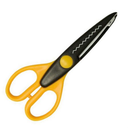 Bērnu šķēres WEDO Zig Zag dekorēšanai, dzeltenas (200-05432)