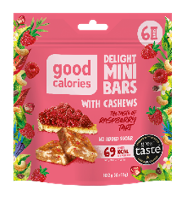 Mini riekstu batoniņi ar avenēm GOOD CALORIES, 102g (450-14917)