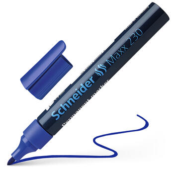Noturīgais marķieris SCHNEIDER Maxx 230 konisks, 1-3 mm, zils (200-01449)