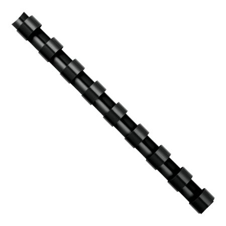 Plastmasas spirāles FELLOWES, 10mm, 100 gab./iepak., melnas (250-01054)