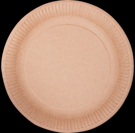 Šķīvis papīra ABCPAK, kraft, brūna, 15cm, 0.4kg, 100gab (400-09322)