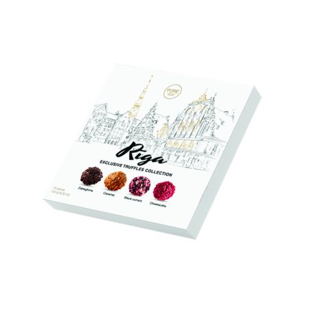 Šokolādes trifeļu kolekcija PURE Rīga 16, 135 g (450-04801)