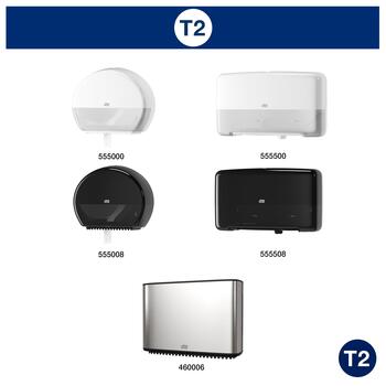 Tualetes papīrs TORK Universal Mini Jumbo T2, 2 sl., 750 lapiņas rullī, 9.1 cm x 150 m, baltā krāsā (400-05012)