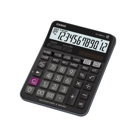 Galda kalkulators CASIO DJ-120D+, 36.5 x 144 x 192 mm, melns (250-06404)