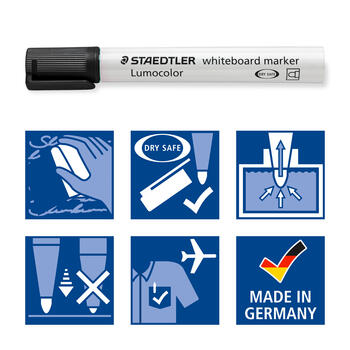 Marķieris tāfelei STAEDTLER, konisks, melns (200-01567)