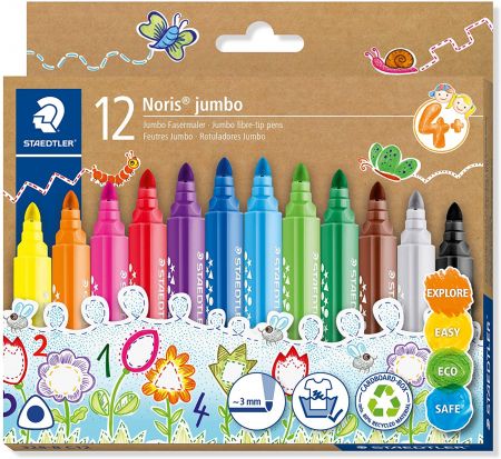 Flomasteri STAEDTLER Noris Jumbo, 12 gab. (200-14632)