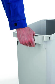 Atkritumu tvertne DURABIN® 60L taisnstūrveida, pelēka (vāciņš jāiegādājas atsevišķi) (400-09458)