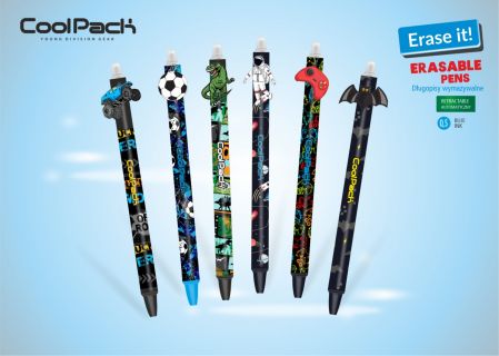 Izdzēšama pildspalva COLORINO Boys Design 0,5mm, zils (200-14647)