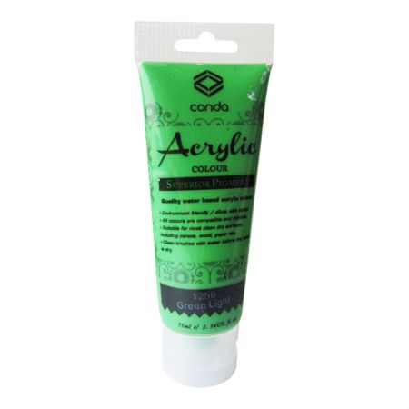 Akrila krāsa, 75ml, 1256 gaiši zaļa (Green Light) (550-03430)