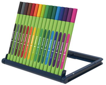 Pildspalva liners SCHNEIDER LINE-UP 0.4mm, zaļš korpuss, 16 krāsu komplekts (200-10100)