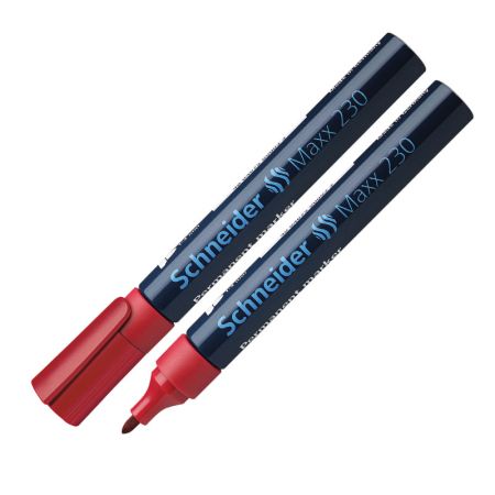 Noturīgais marķieris SCHNEIDER Maxx 230 konisks, 1-3 mm, sarkans (200-01453)