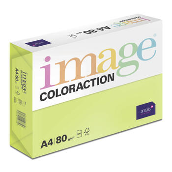 Krāsains papīrs IMAGE COLORACTION, A4, 80 gsm, 500 loksnes, RIO / NEON GREEN (100-10264)