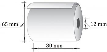 Kases lente TECHNOINFORM ar izmēru 80mm x 70mm x 12mm 63m, termo, 10 gab/iepakojumā (100-07602) (100-07980)